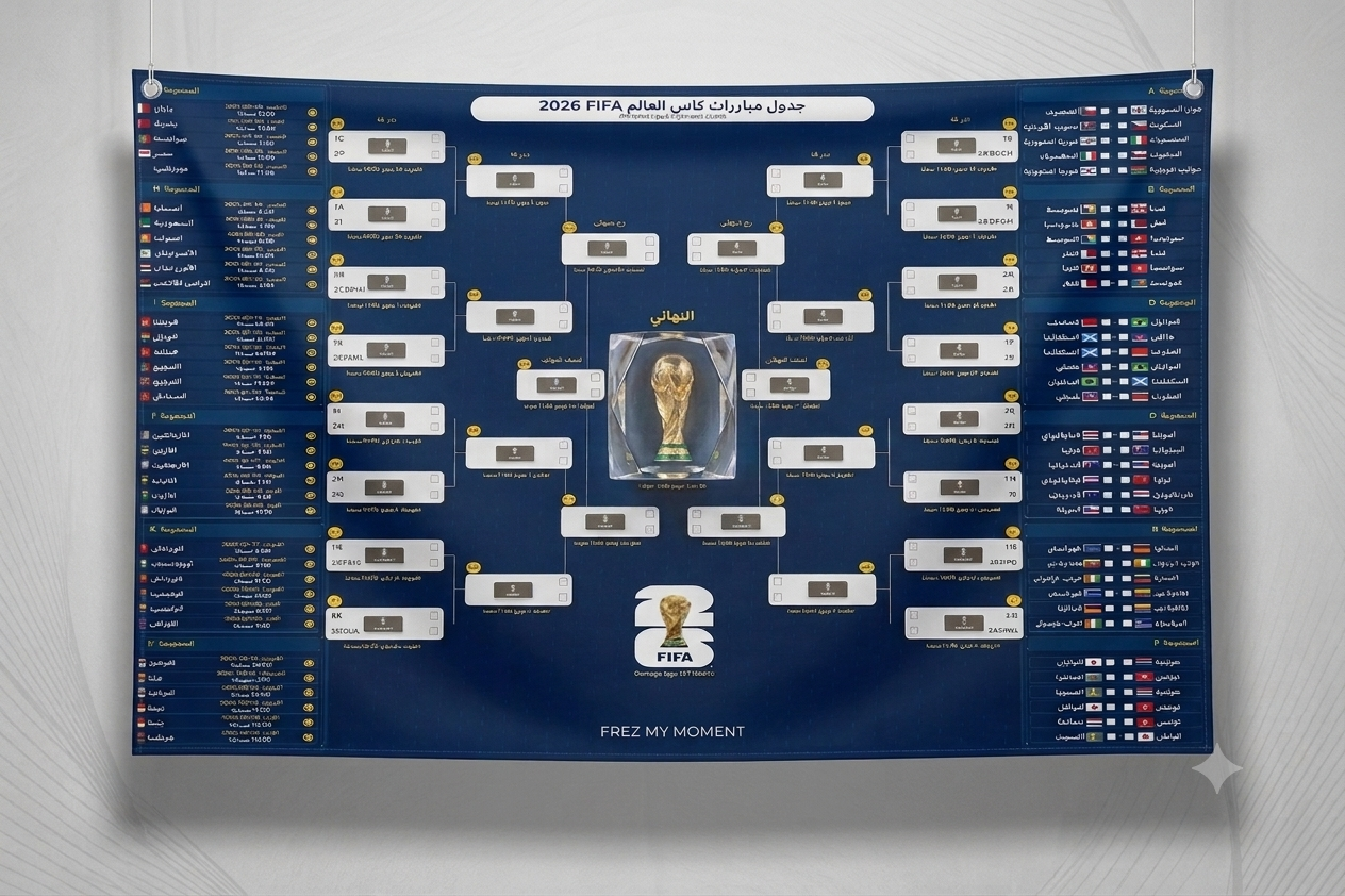 بوستر جدول كأس العالم FIFA 2026